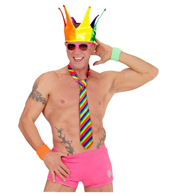 Regenboog Stropdas van Widmann koop je bij Partywinkel