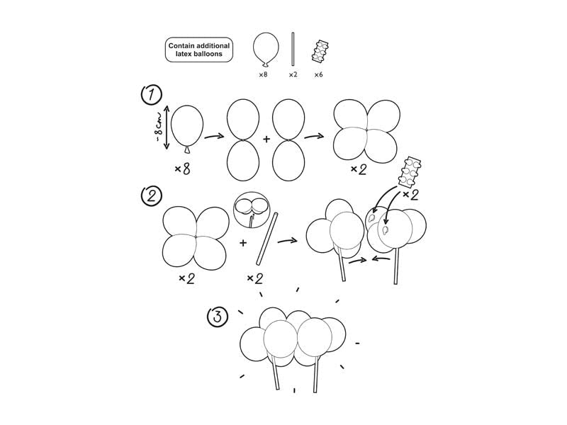 Regenboog Taarttopper Ballonnen 29cm van Partydeco koop je bij Partywinkel