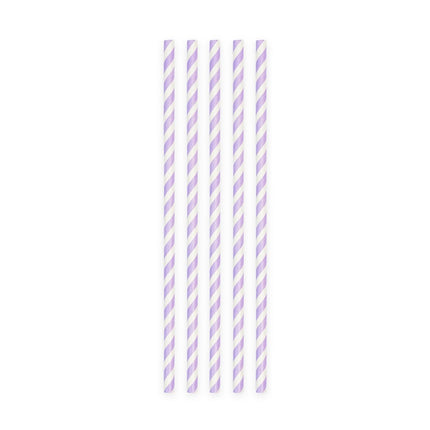 Rietjes Paars Gestreept 19cm 20st van WeFiesta koop je bij Partywinkel