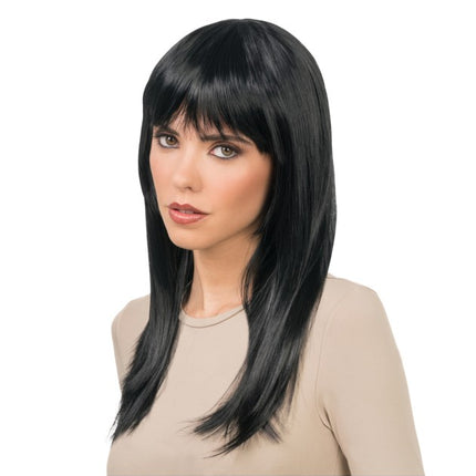 Peruka Rihanna, czarna, 58 cm