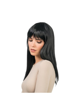 Peruka Rihanna, czarna, 58 cm