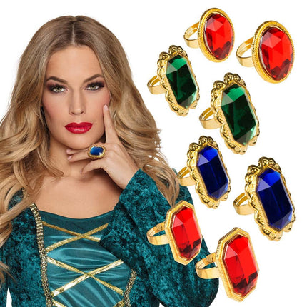 Ring Edelsteen 8st van Boland koop je bij Partywinkel