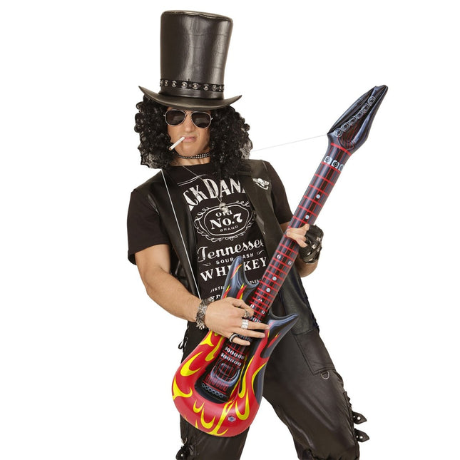 Rocker Opblaas Gitaar 1,05m van Widmann koop je bij Partywinkel