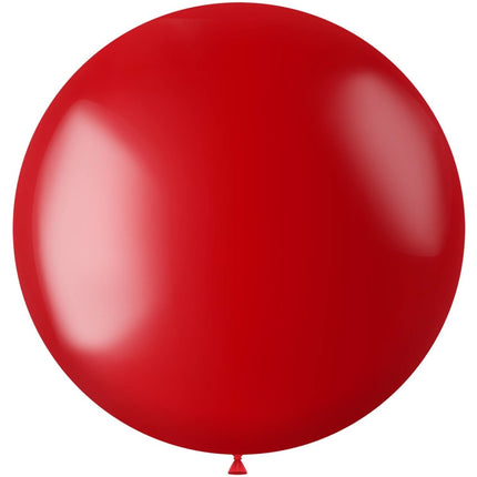 Rode Ballon Metallic Fiery Red 80cm van Folat koop je bij Partywinkel
