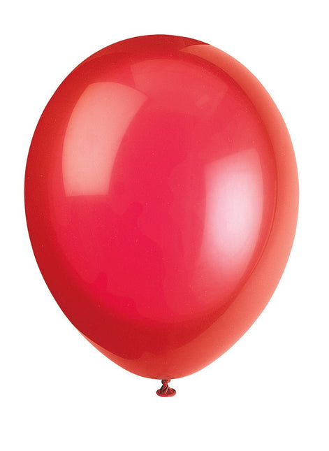 Rode Ballonnen 30cm 10st van Unique koop je bij Partywinkel