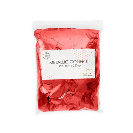 Rode Confetti Metallic 250gr van WeFiesta koop je bij Partywinkel
