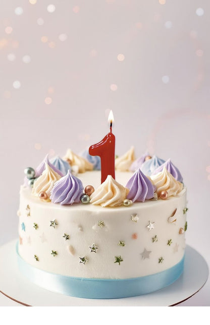 Rode Kaars 1 Jaar 5,5cm van Fiestas Guirca koop je bij Partywinkel