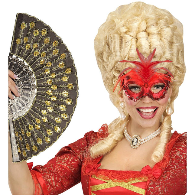 Rode Oogmasker Pailletten van Widmann koop je bij Partywinkel