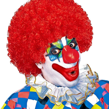 Rode Pruik Clown Krullen van Widmann koop je bij Partywinkel