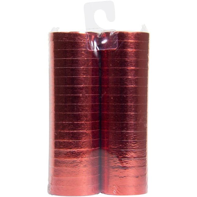 Rode Serpentines Metallic 4m 18 ringen 2st van Folat koop je bij Partywinkel