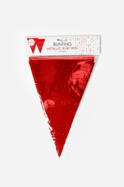 Rode Vlaggenlijn Metallic 10m van WeFiesta koop je bij Partywinkel
