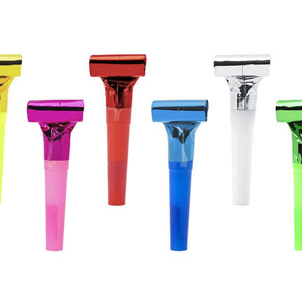 Roltongen Metallic Mix 6st van Partydeco koop je bij Partywinkel