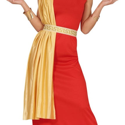 Romeins Kostuum Rood Dames - Partywinkel - 8434077861370