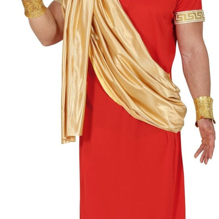 Romeins Kostuum Rood Heren - Partywinkel - 8434077860496