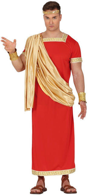Romeins Kostuum Rood Heren - Partywinkel - 8434077860496