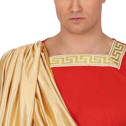 Romeins Kostuum Rood Heren - Partywinkel - 8434077860496