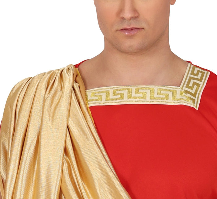 Romeins Kostuum Rood Heren - Partywinkel - 8434077860496