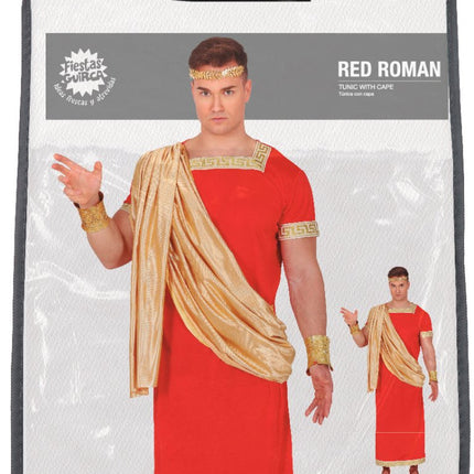 Romeins Kostuum Rood Heren - Partywinkel - 8434077860496