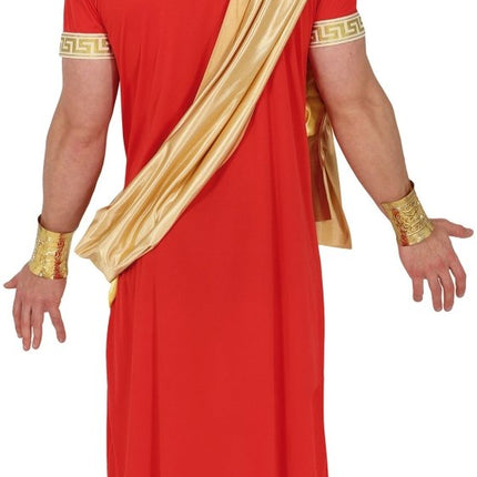 Romeins Kostuum Rood Heren - Partywinkel - 8434077860496