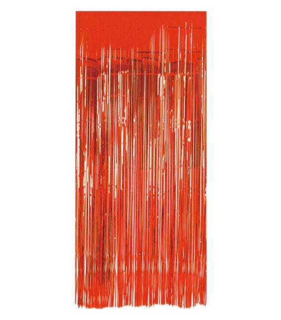 Rood Deurgordijn Folie 2m - Partywinkel - 8714572092111