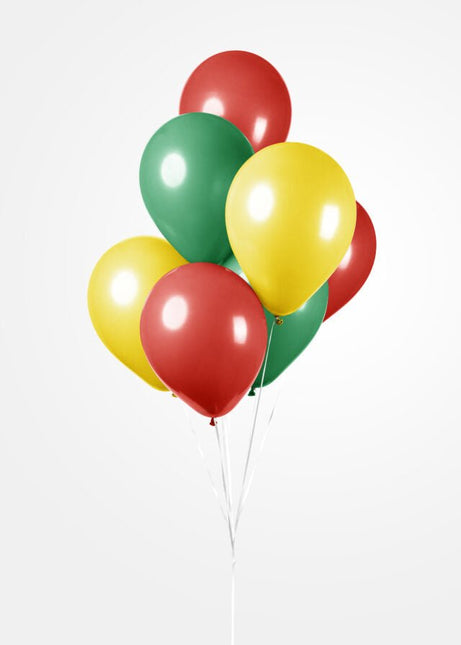 Rood Geel Groene Ballonnen 30cm 10st van WeFiesta koop je bij Partywinkel