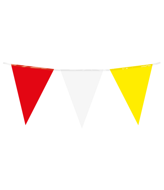 Rood Geel Witte Slinger 10m - Partywinkel - 8716764245732