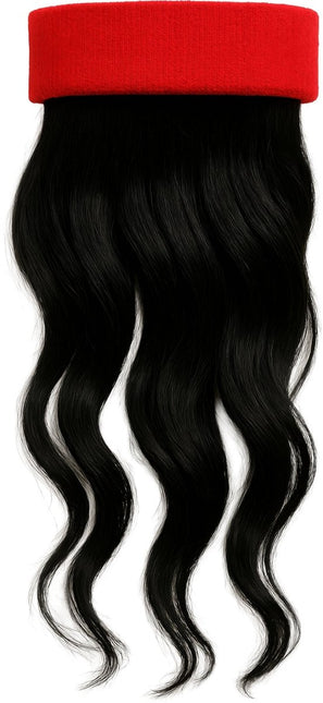 Rood Haarband Met Bruine Haren van Fiestas Guirca koop je bij Partywinkel