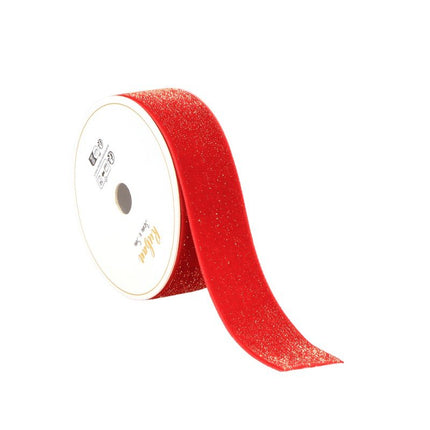Rood Lint Fluweel 25Mm 3m van CHAKS koop je bij Partywinkel