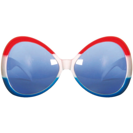 Rood Wit Blauw Bril XL - Partywinkel - 8714572305372