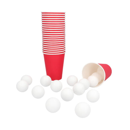 Rood Witte Beerpong Set Plastic van Boland koop je bij Partywinkel