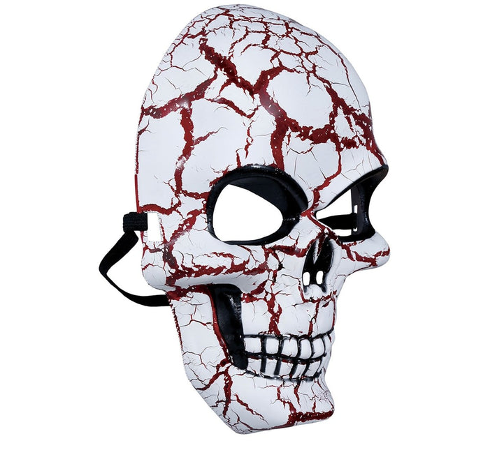 Rood Witte Halloween Masker Schedel van Fiestas Guirca koop je bij Partywinkel
