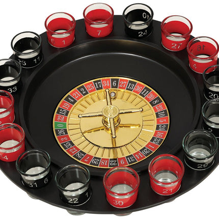 Rood Zwarte Drankspel 29cm 16 delig - Partywinkel - 8434077181690