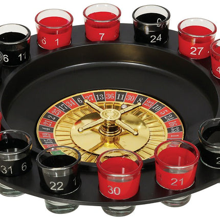 Rood Zwarte Drankspel 29cm 16 delig - Partywinkel - 8434077181690
