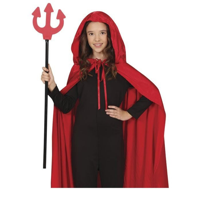 Rood Zwarte Drietand 80cm - Partywinkel - 8434077248249