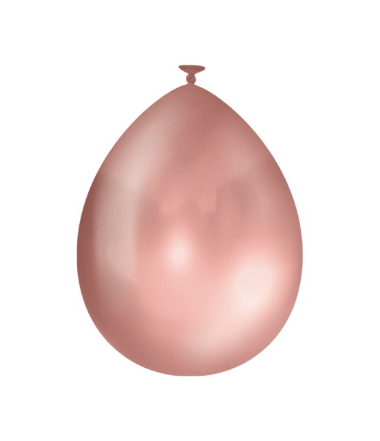 Rose Gouden Ballonnen Metallic 30cm 25st - Partywinkel - 8716764244056