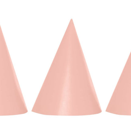 Rose Gouden Feesthoedjes 6st van Procos koop je bij Partywinkel
