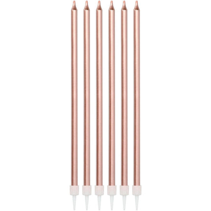 Rose Gouden Kaarsen 15cm 16st van Folat koop je bij Partywinkel