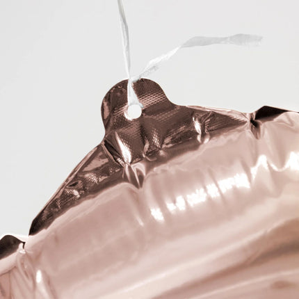 0 – balon z cyfrą „0” w kolorze różowego złota, pusty, 85 cm
