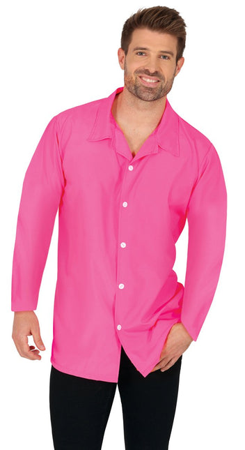 Roze Blouse Heren - Partywinkel - 8434077270523