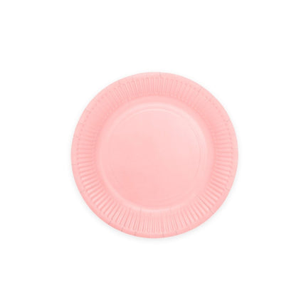Roze Borden Papier 18cm 8st van WeFiesta koop je bij Partywinkel