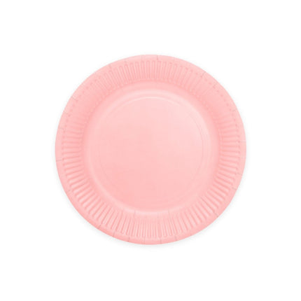 Roze Borden Papier 23cm 16st van WeFiesta koop je bij Partywinkel