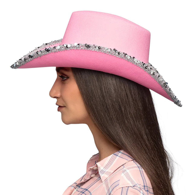 Roze Cowboyhoed Glitters van Boland koop je bij Partywinkel