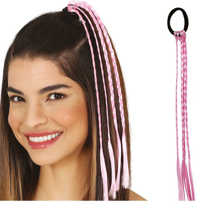 Roze Hair Extension 35cm 3st - Partywinkel - 8434077481400