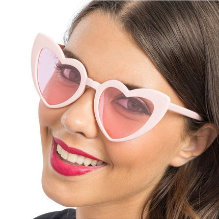 Roze Hartjesbril met Roze Glazen van CHAKS koop je bij Partywinkel