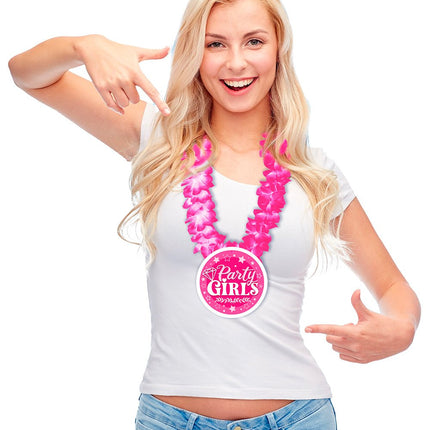Roze Hawaii Krans Party Girls - Partywinkel - 8434077312056