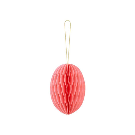 Roze Honeycomb Paasei 12cm van Partydeco koop je bij Partywinkel