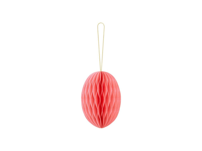 Roze Honeycomb Paasei 12cm van Partydeco koop je bij Partywinkel