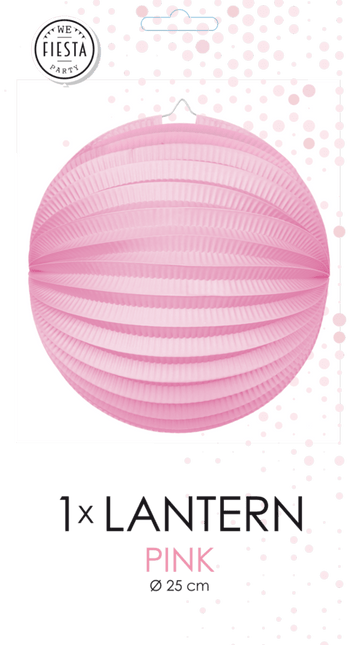 Roze Lampion 25cm van WeFiesta koop je bij Partywinkel