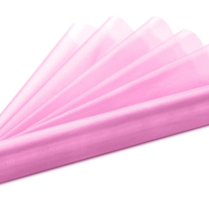 Roze Organza Stof 36cm 9m van Partydeco koop je bij Partywinkel