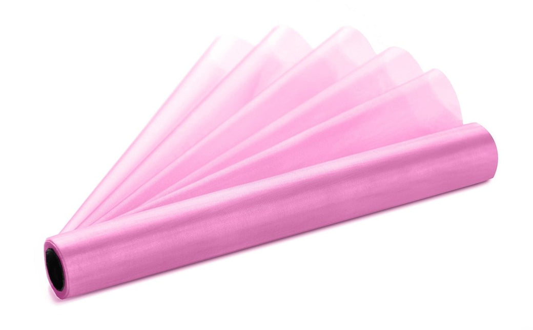 Roze Organza Stof 36cm 9m van Partydeco koop je bij Partywinkel